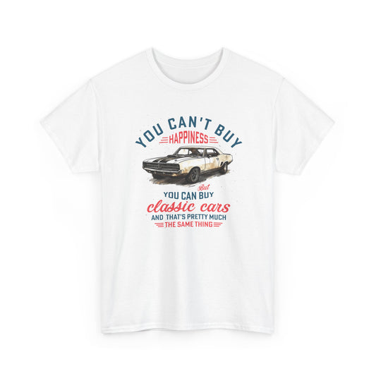 Short Sleeve-Can't Buy Happiness Classic Cars Tee