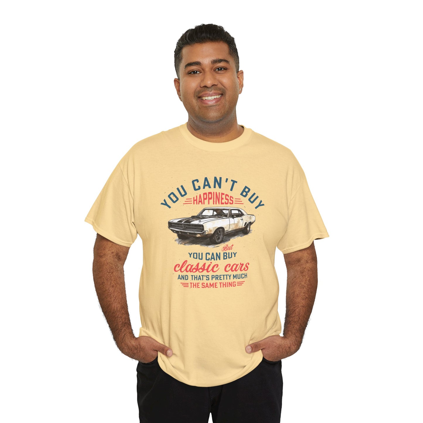 Short Sleeve-Can't Buy Happiness Classic Cars Tee