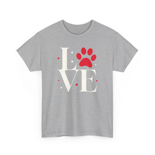 Short Sleeve-Love Paw Print Tee