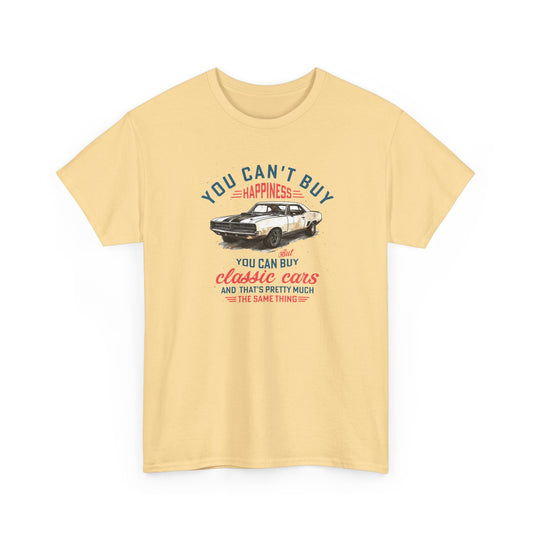 Short Sleeve-Can't Buy Happiness Classic Cars Tee
