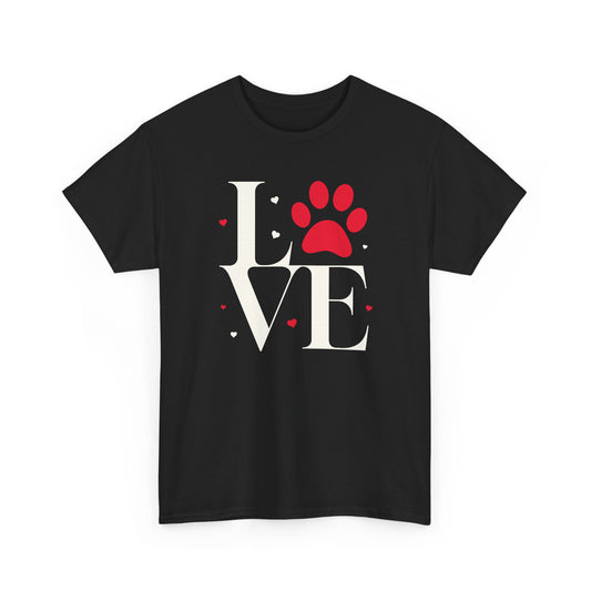 Short Sleeve-Love Paw Print Tee